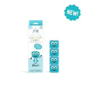 Cubes lumineux pour le bain bleu