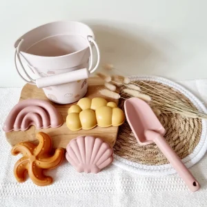 Set de plage en silicone arc en ciel