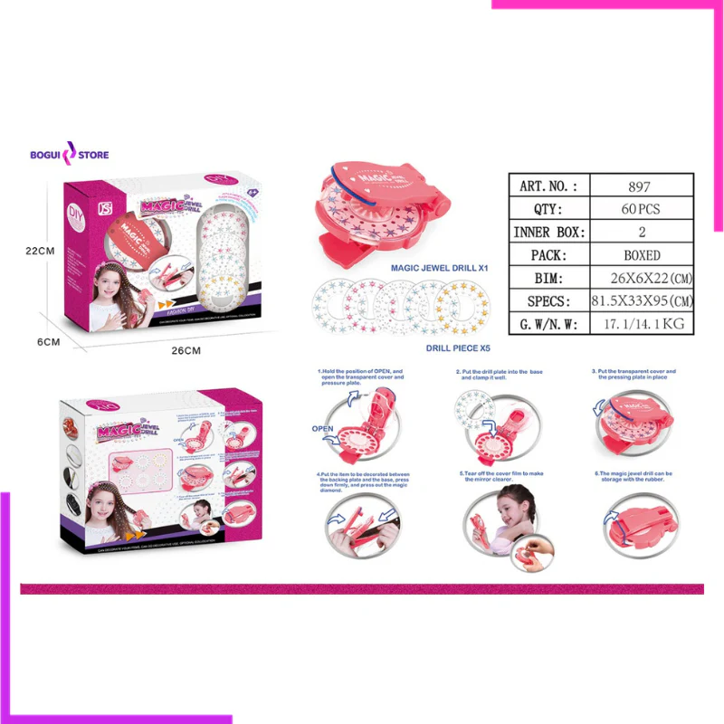 Kit de Pose de Strass et Décoration Facile de Cheveux – Image 2