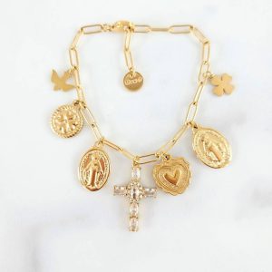 Bracelet charms blanc Madonna