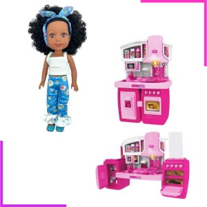 Poupée 35cm + Cuisine