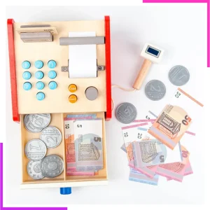 Jeu Caisse Enregistreuse en Bois