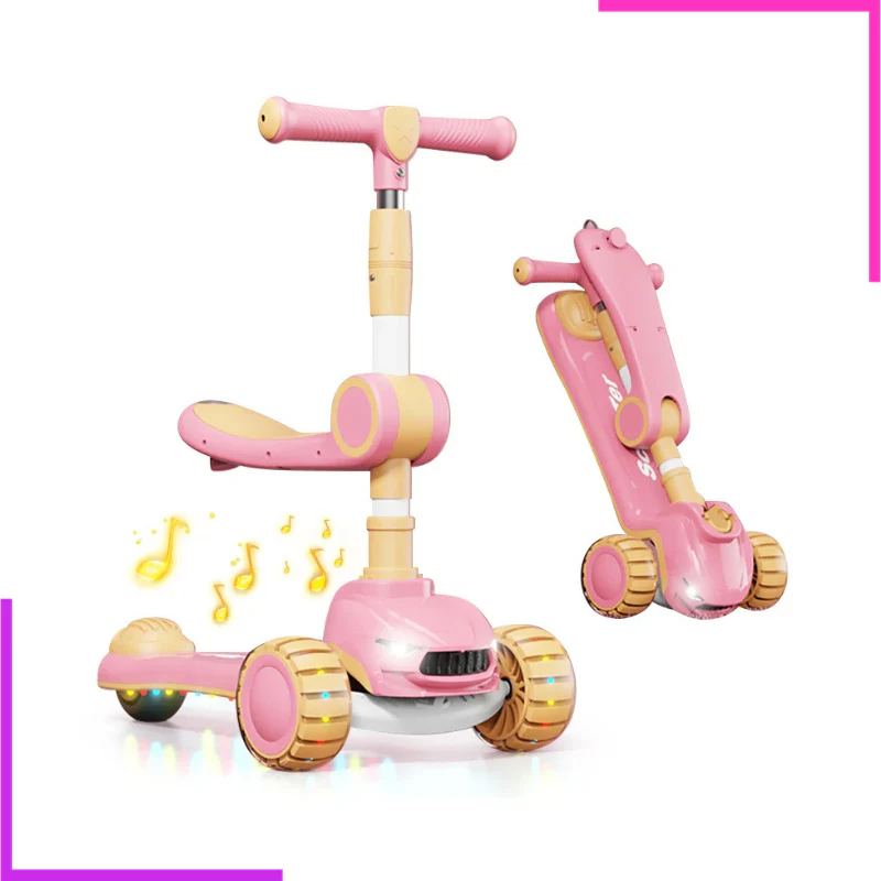 Trottinette avec Siège 3 en 1 Lumineuse et Musicale – Image 2
