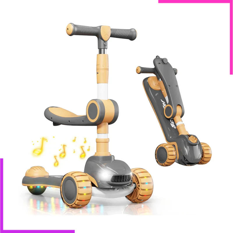 Trottinette avec Siège 3 en 1 Lumineuse et Musicale – Image 3