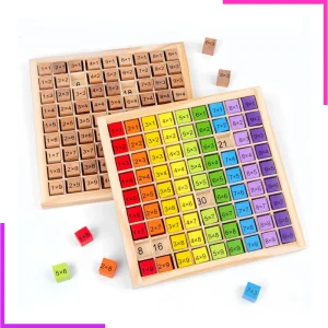 Table de multiplication en bois