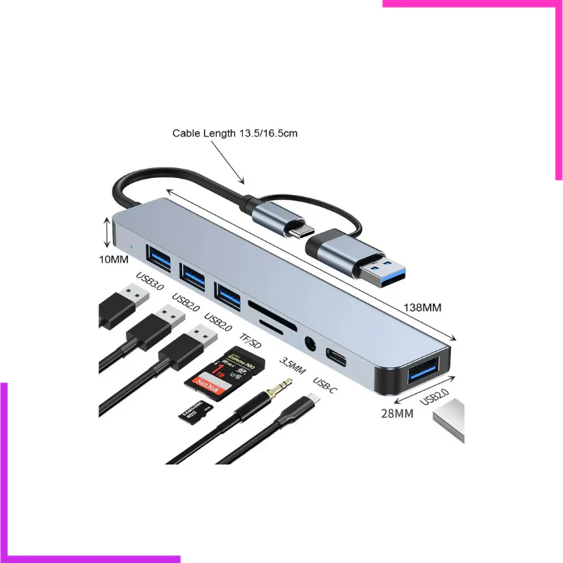 Adaptateur USB 7 en 1 – Image 3