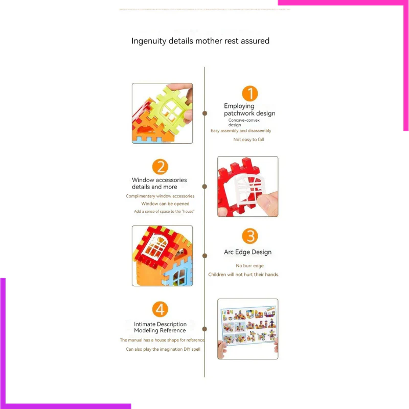 120 Blocs de Construction de Bâtiment-Maison- – Image 4