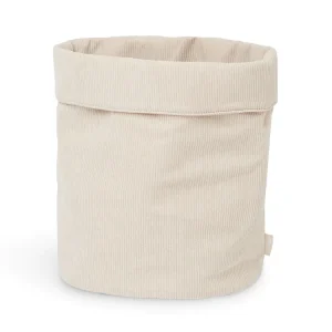 Panier de rangement velours beige