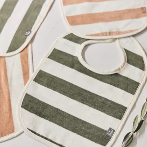 Bavoir velours à rayures Jollein