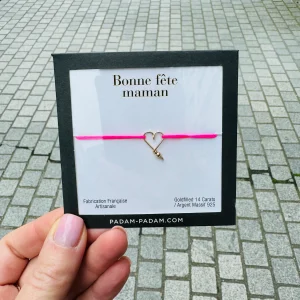 Bracelet Mon coeur Coloré Goldfilled - Rose - Padam Padam