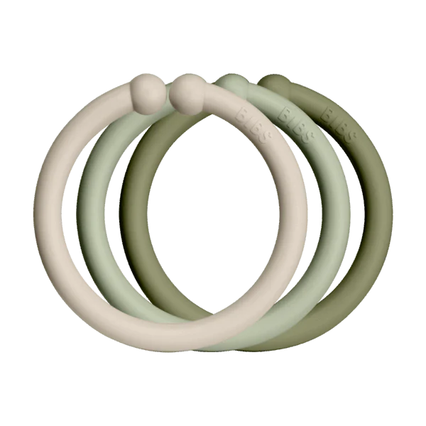 Anneaux Bibs VANILLE/SAUGE/OLIVE