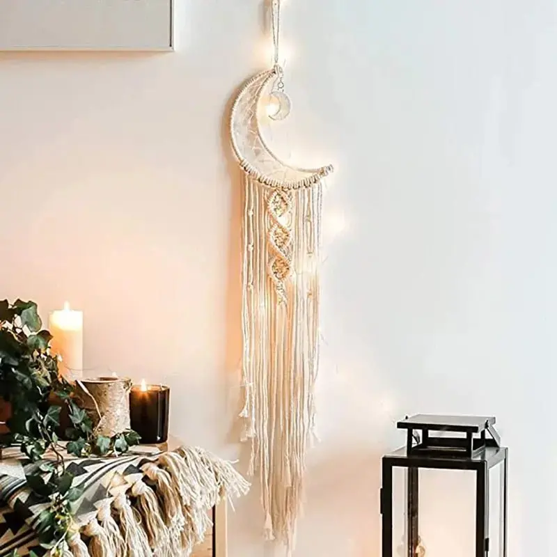 Décoration | Superbe suspension lune en macramé – Image 2