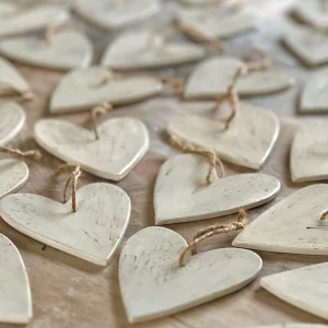 Coeur à suspendre en céramique