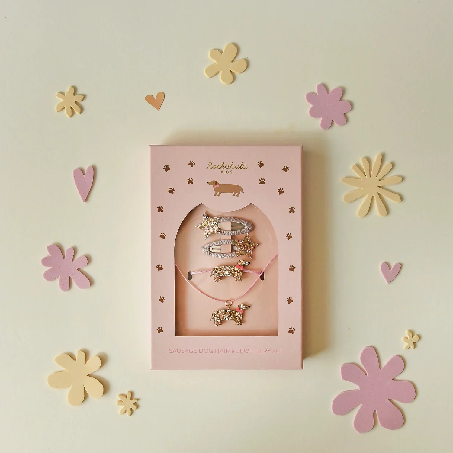 Coffret teckel à paillettes