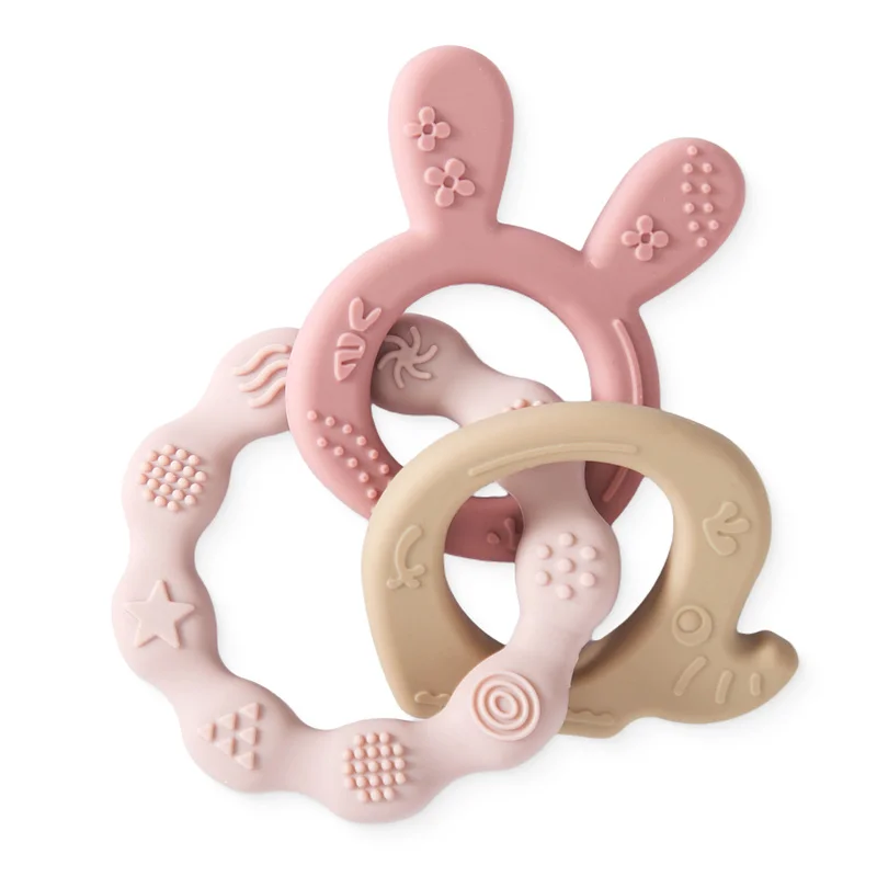 Anneau de dentition bébé – Silicone doux & oreilles de lapin pour soulager les gencives – Image 6
