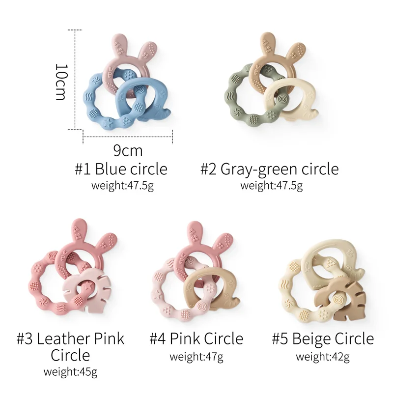 Anneau de dentition bébé – Silicone doux & oreilles de lapin pour soulager les gencives – Image 5