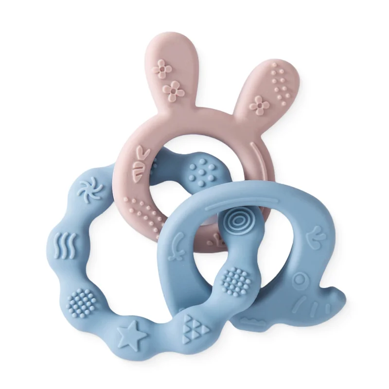 Anneau de dentition bébé – Silicone doux & oreilles de lapin pour soulager les gencives – Image 8
