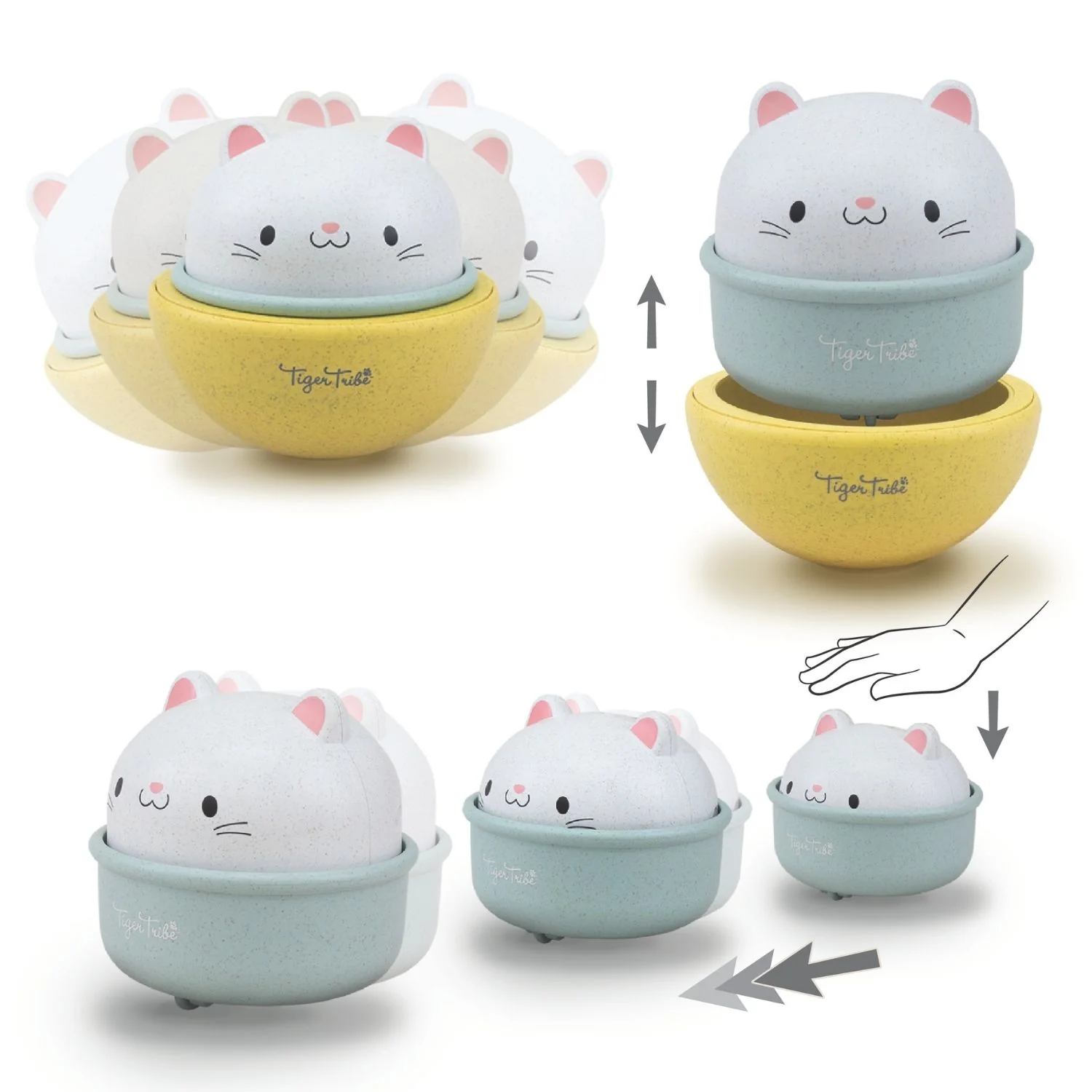 Animal culbuto à friction - Chat - Tiger Tribe – Image 5