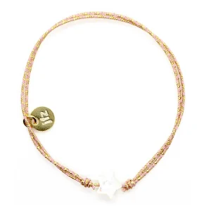 Bracelet Céleste rose ETOILE nacre rose clair