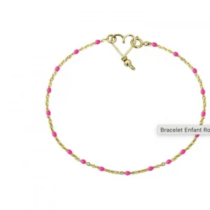 Bracelet Rosary simple Enfants ROSE FLUO