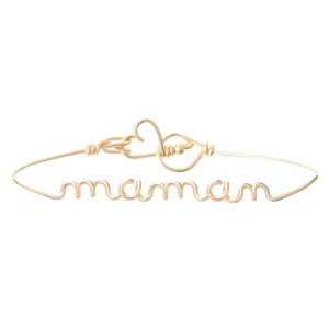 Bracelet jonc Maman - Doré - Padam Padam