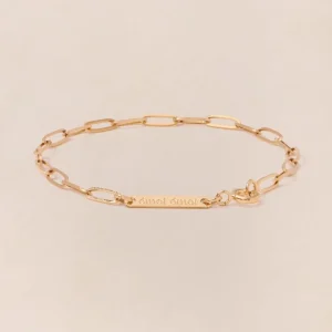 Bracelet maillons fins doré à l'or fin 24 carats - Emoi Emoi