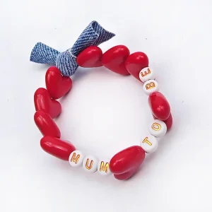 Bracelet Mum to Be - Maxi coeur rouge - Gaga