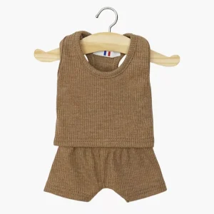 Dessous garçon Marcel pour Poupées Gordis - Chocolat chiné - Minikane