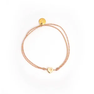 Bracelet Céleste rose COEUR doré