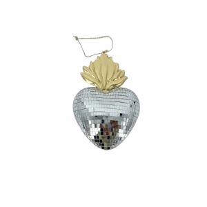 Cœur disco Ex-voto argenté