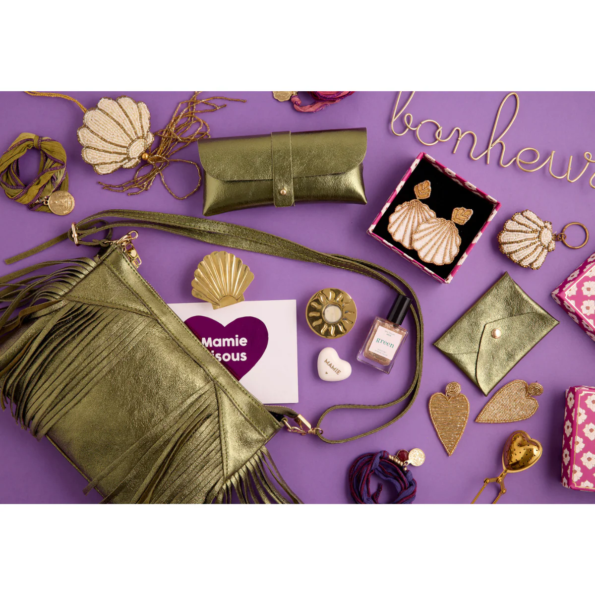 Cœur en céramique "mamie" gold – Image 2