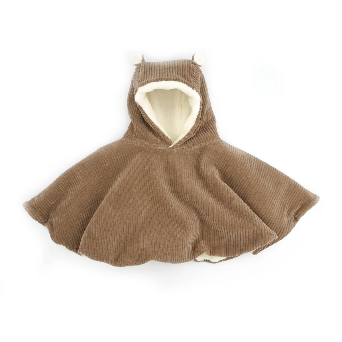 Poncho bébé teddy taupe – Image 3