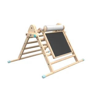 Triangle d’escalade pliable Montessori + Tableau créatif en bois FSC®