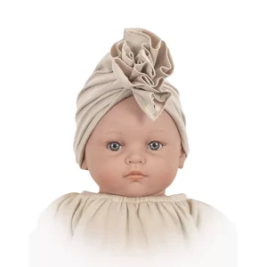 Turban fleur en jersey - Lin - poupées Bambinis (47cm) - Minikane